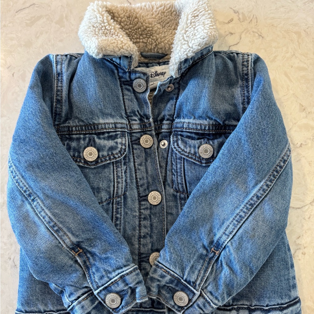 Gap Minnie Mouse Disney Denim Jacket with Sherpa Lining